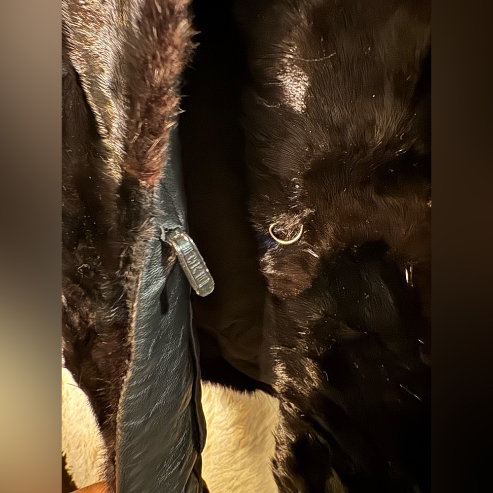 ✨ NWT Genuine Mink Fur Jacket with Leather Trim ✨ - Picture 4 of 6